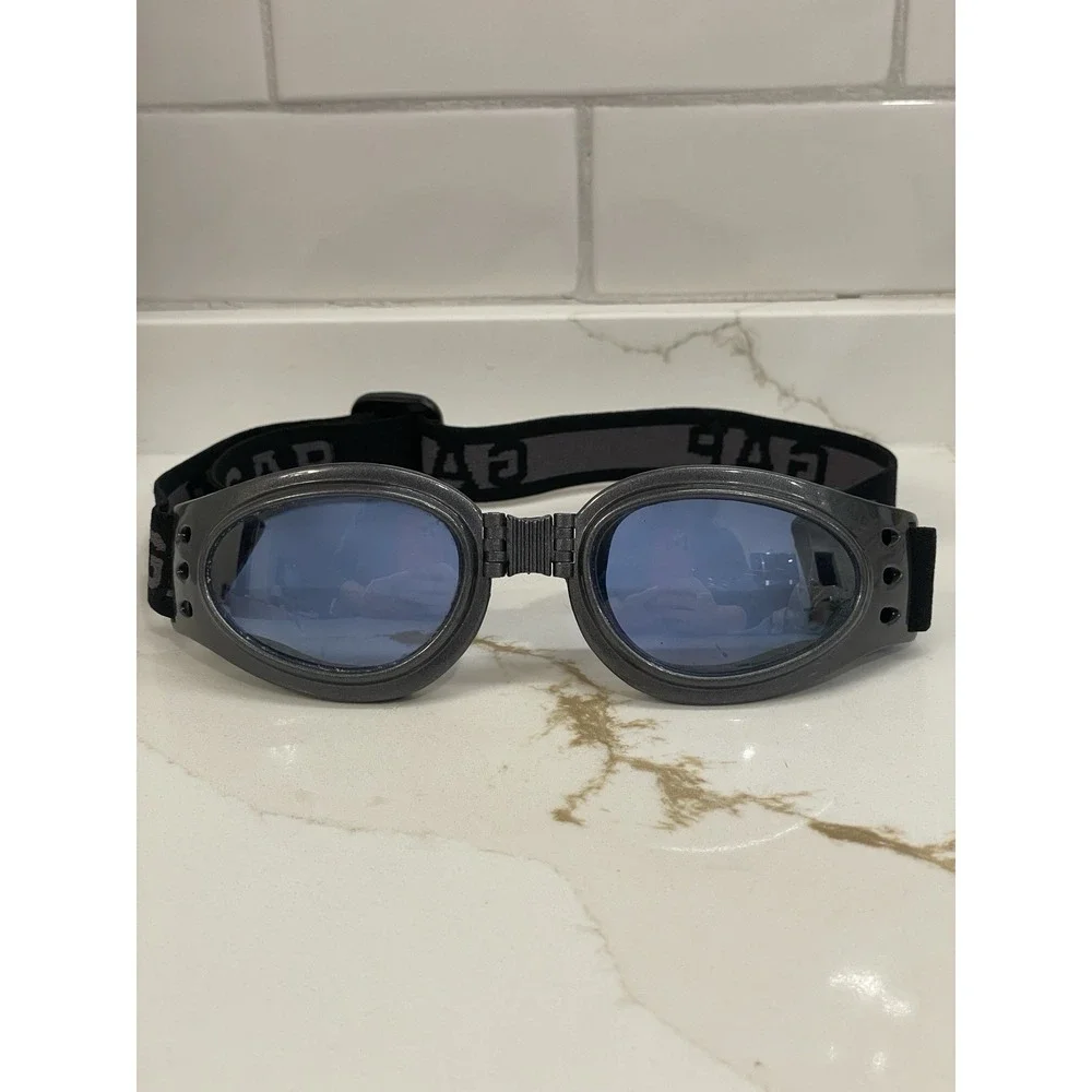 Vintage Y2K GAP Goggles Adjustable Folding Logo Grey‎ Cyberpunk Riding Sports